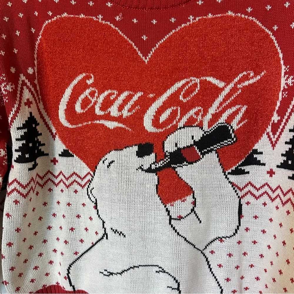 Coca Cola Polar Bear oversized Heart Sweater - Picture 5 of 6